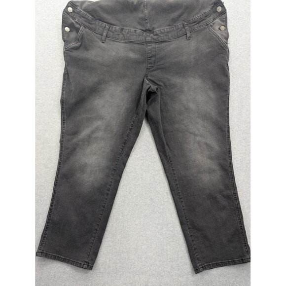 Sonoma Goods For Life Overalls Womens 2XL Maternity Black Gray Stretch Denim - Picture 3 of 16